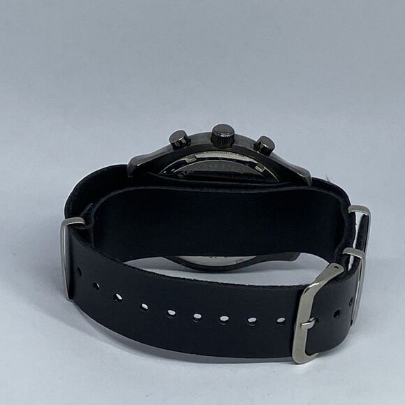 Fossil BQ1482 Men's Black Leather Analog Blue Dial Quartz Genuine Watch KS546 - Picture 10 of 12